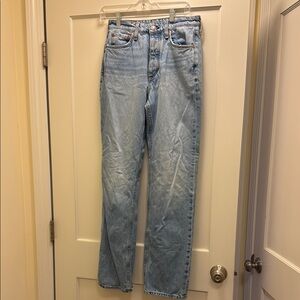 Rag and Bone Light Blue Denim Jeans - Alex High Rise Straight